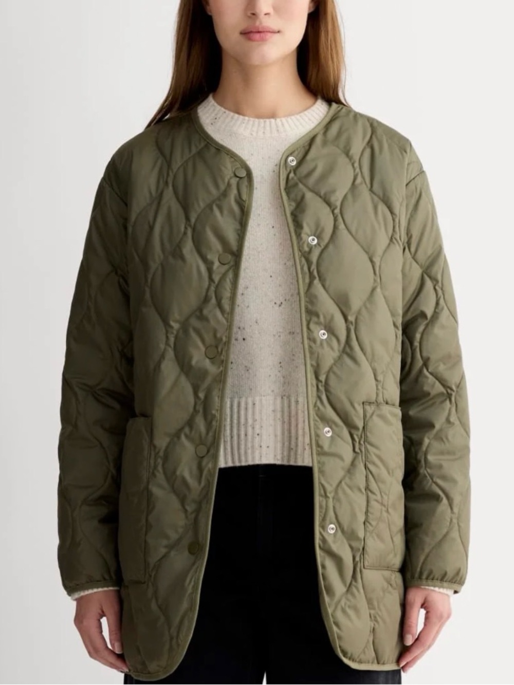 Everlane The Quilted Liner Jacket Kalamata